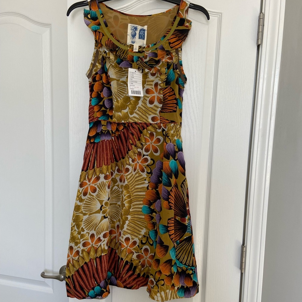 Anthropologie Edme and esyllte Gold dress 💛